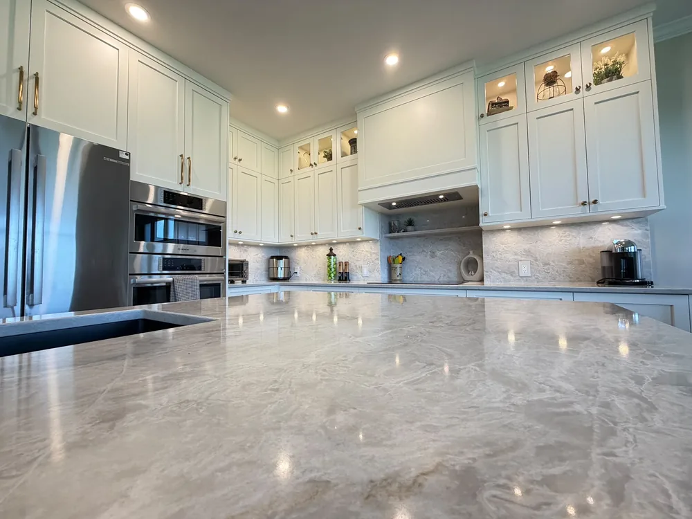Kelowna kitchen appliance wall after the renovation by Amend Developments